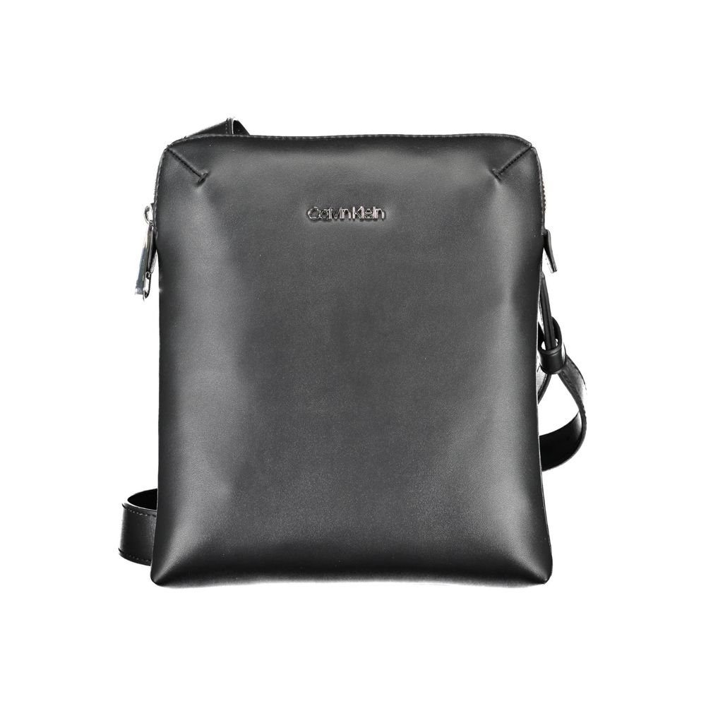 Black Polyester Men Shoulder Bag - ventzia