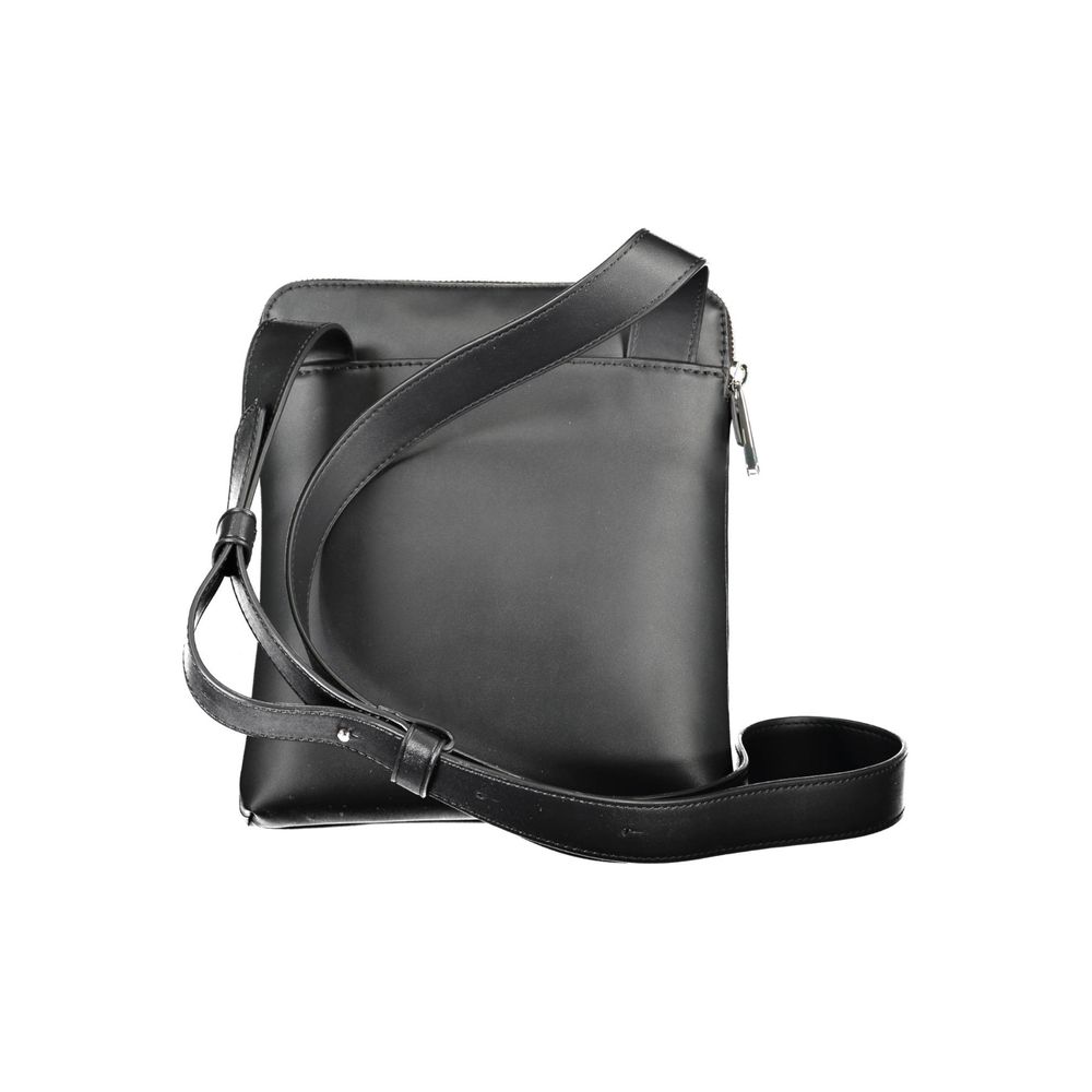 Black Polyester Men Shoulder Bag - ventzia