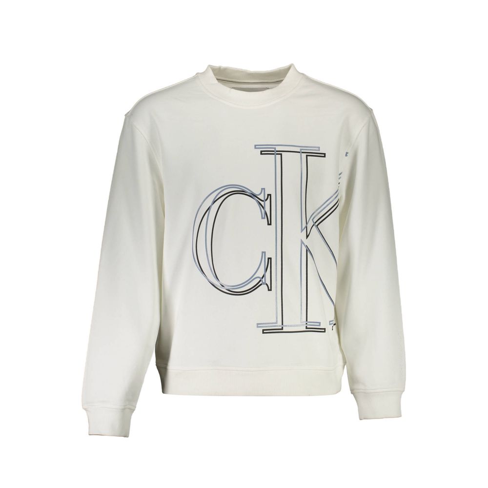White Cotton Men Sweater - ventzia