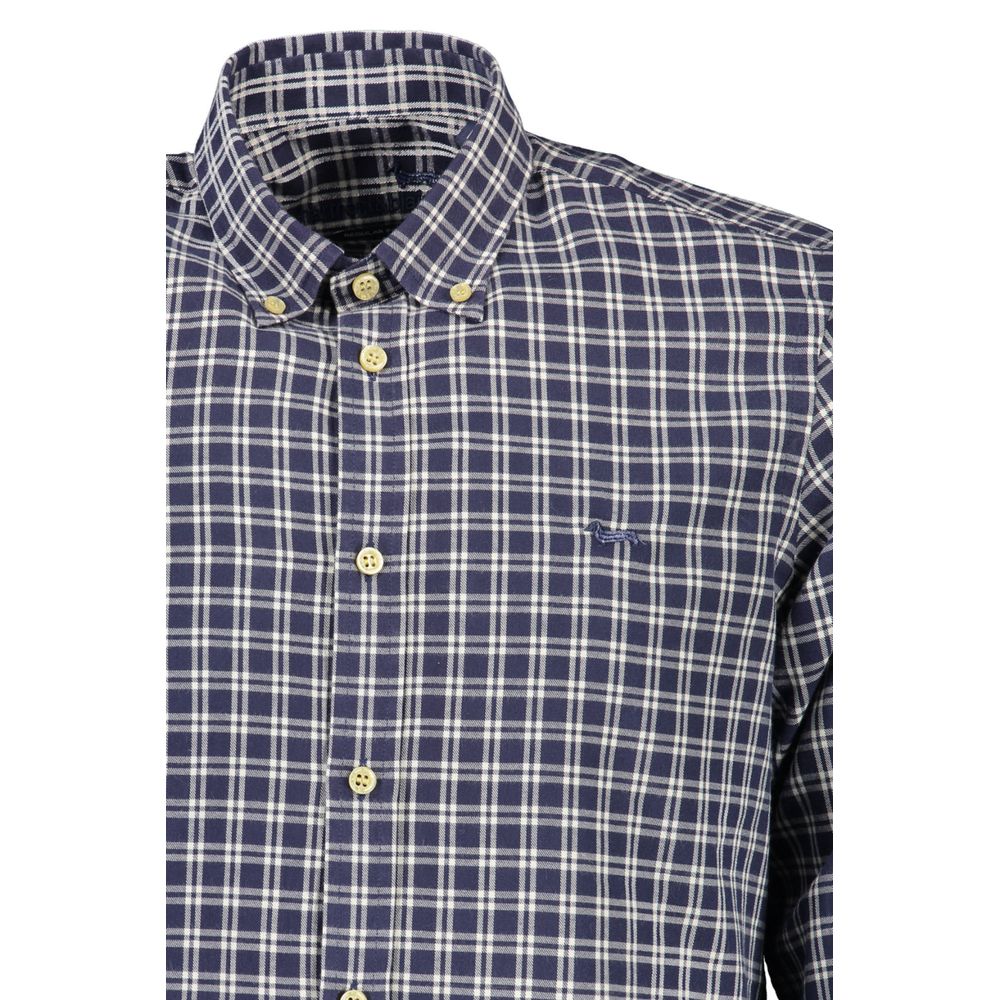 Blue Cotton Men Shirt - ventzia