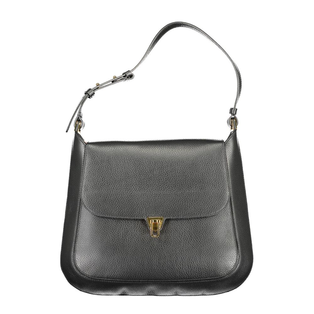 Black Leather Women Handbag - ventzia