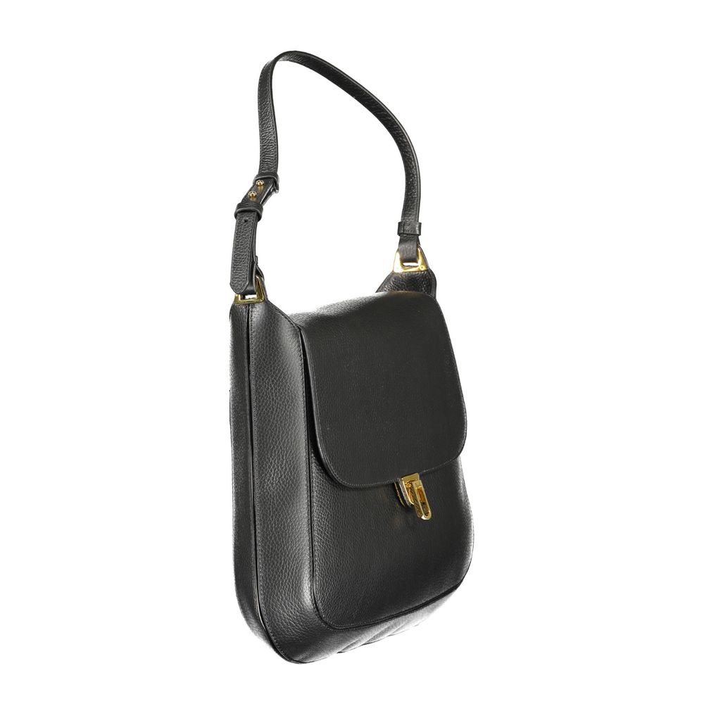 Black Leather Women Handbag - ventzia