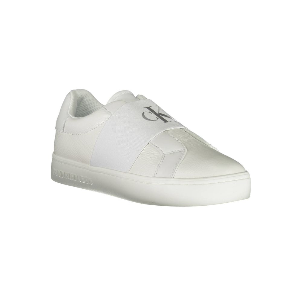 White Leather Women Sneaker - ventzia