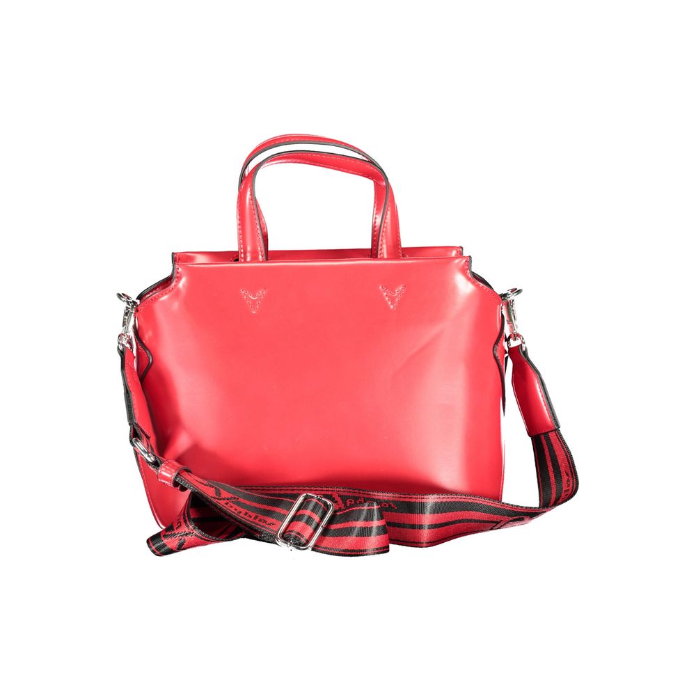 Red Polyethylene Women Handbag - ventzia