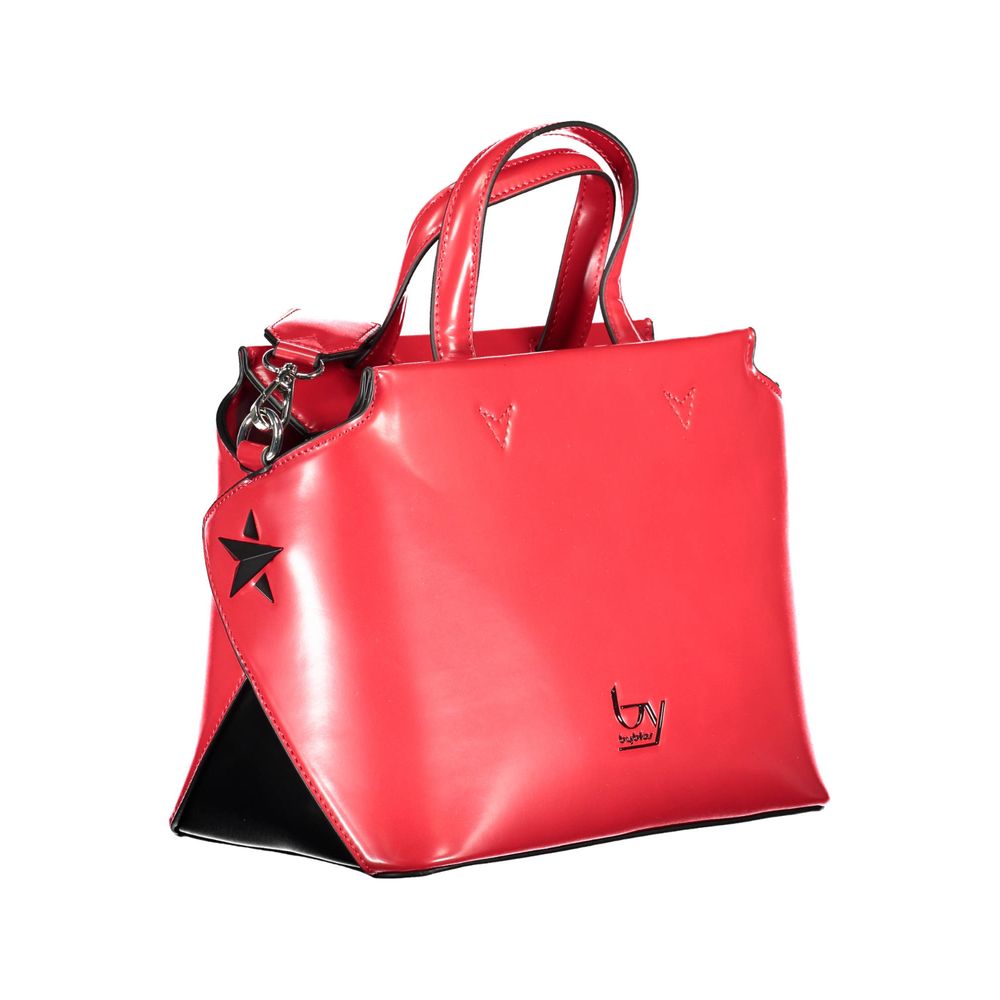 Red Polyethylene Women Handbag - ventzia
