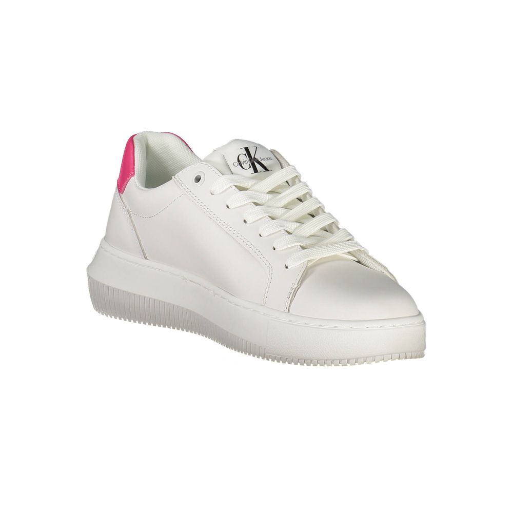 White Leather Women Sneaker - ventzia