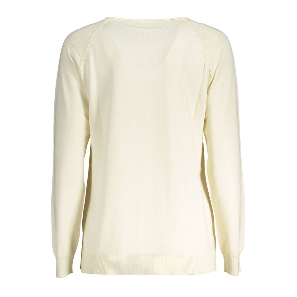 White Viscose Women Sweater - ventzia