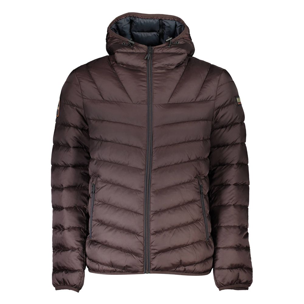 Brown Polyamide Men Jacket - ventzia