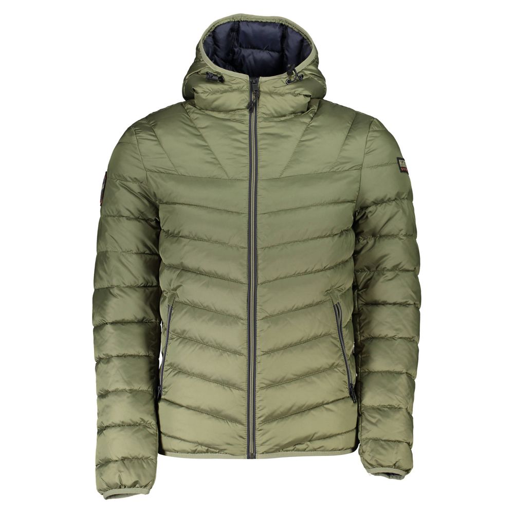 Green Polyamide Men Jacket - ventzia