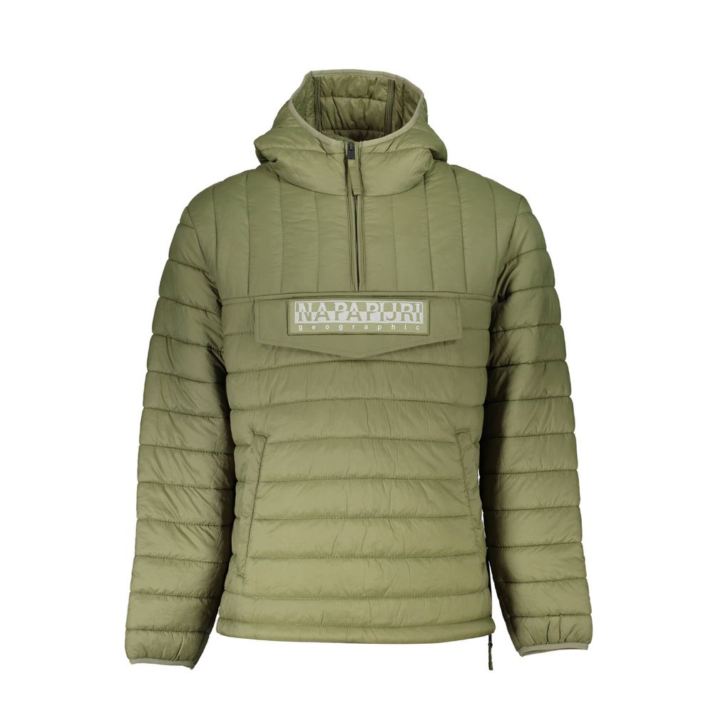 Green Polyamide Men Jacket - ventzia