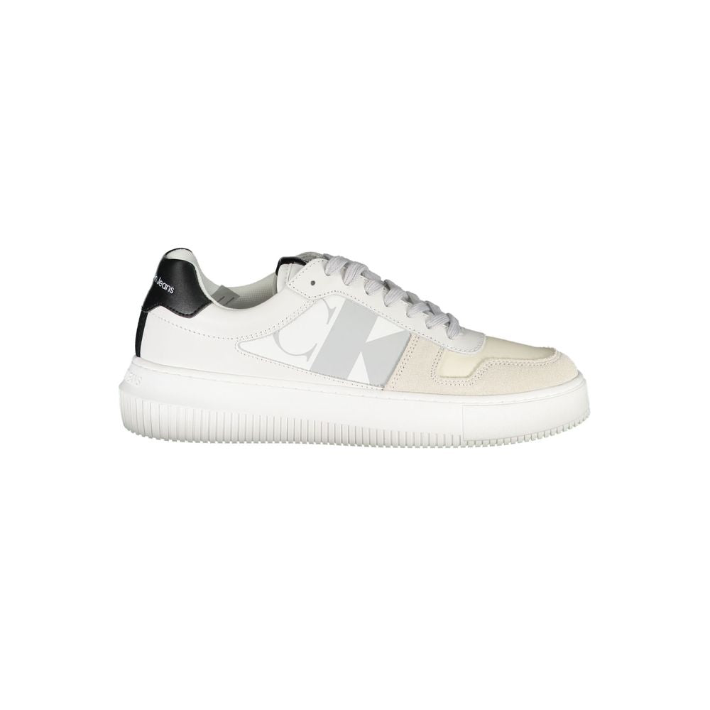 White Polyester Sneaker - ventzia
