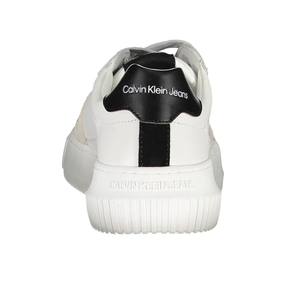 White Polyester Sneaker - ventzia