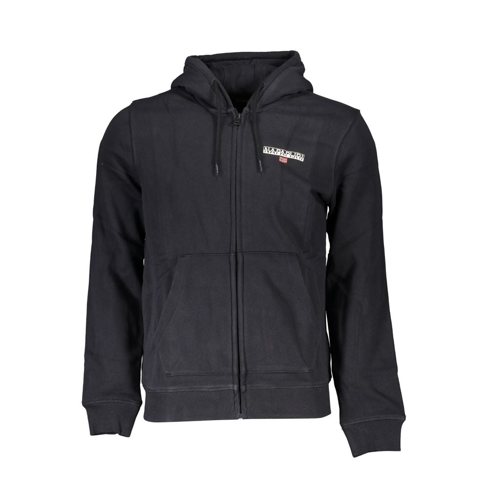 Black Cotton Men's Hoodie - ventzia
