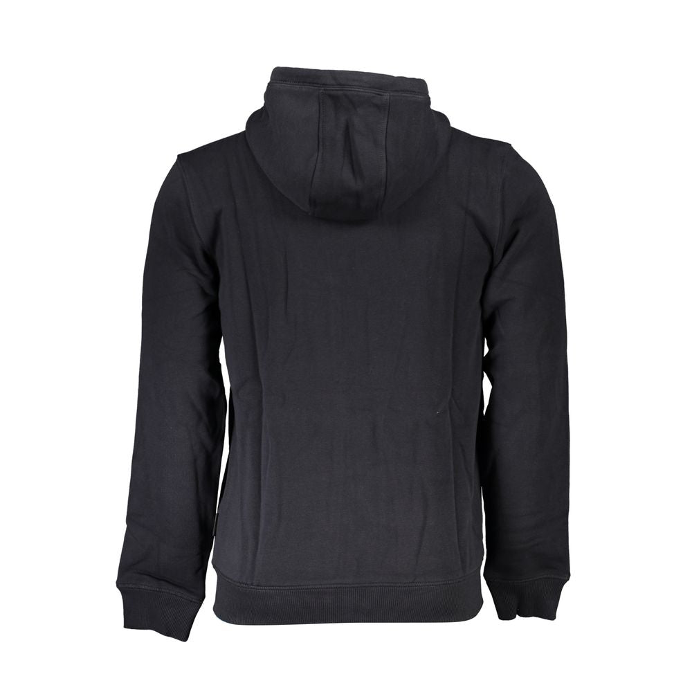 Black Cotton Men's Hoodie - ventzia