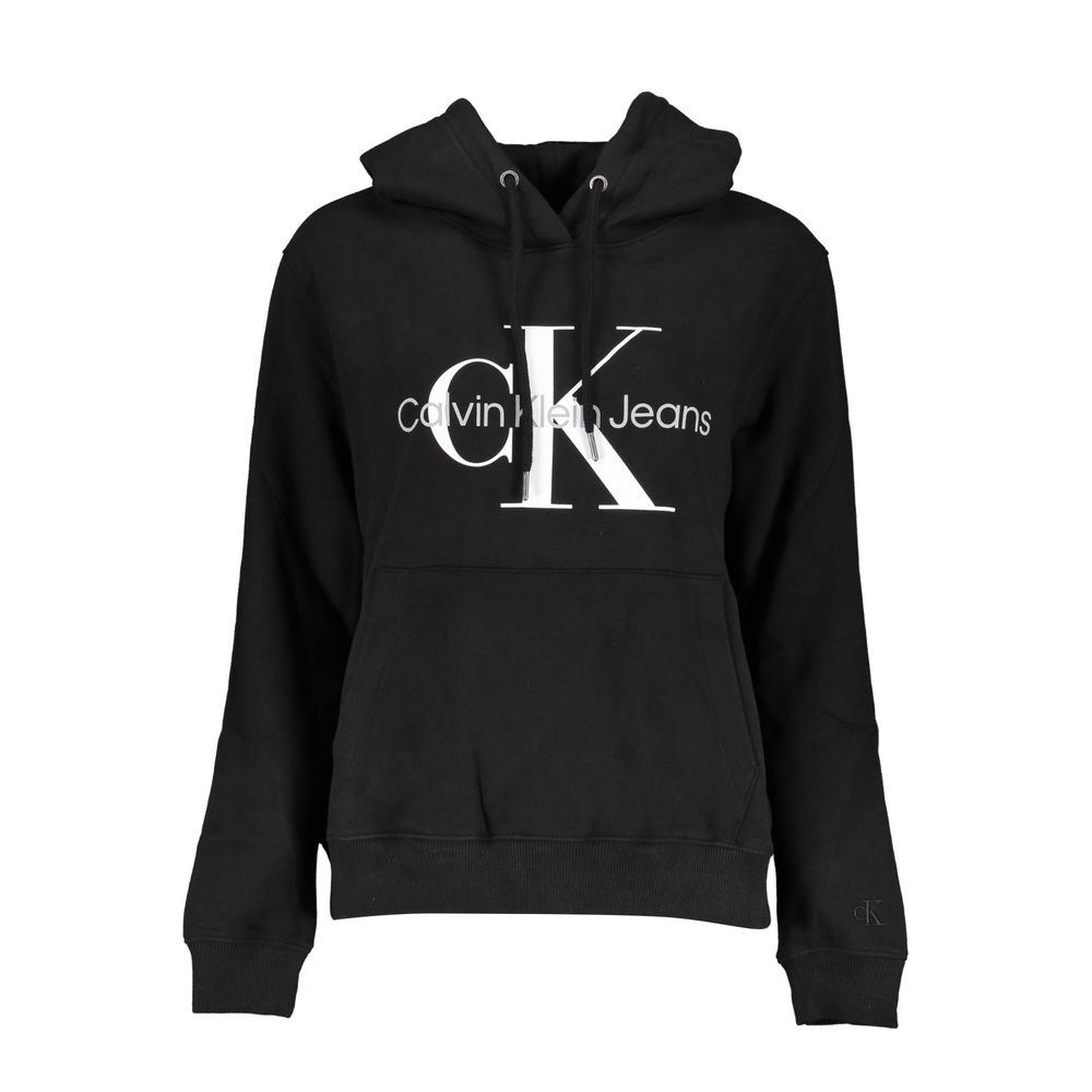 Black Cotton Women Sweatshirt - ventzia