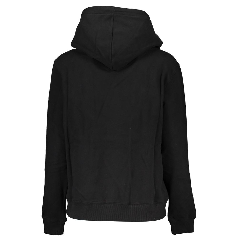 Black Cotton Women Sweatshirt - ventzia