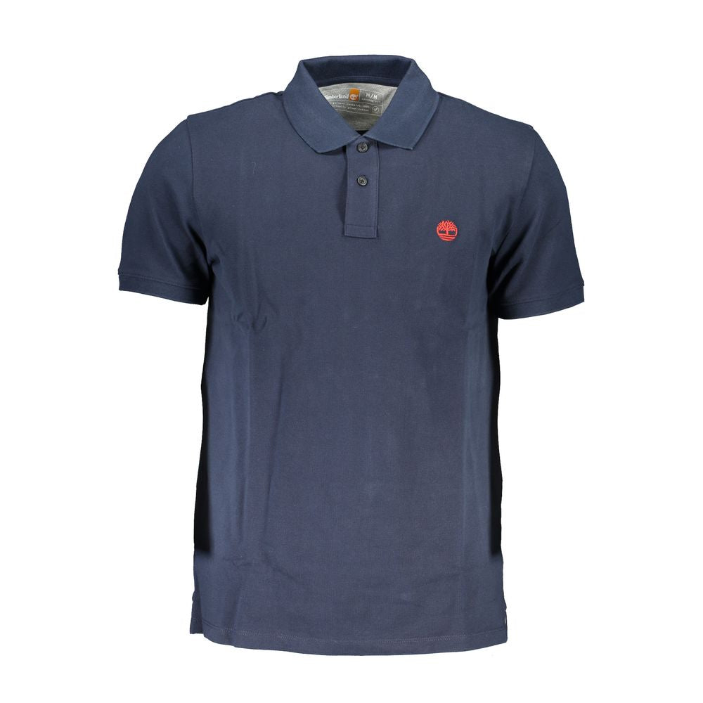 Blue Organic Cotton Men Polo Shirt - ventzia