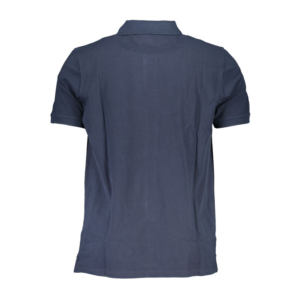 Blue Organic Cotton Men Polo Shirt - ventzia