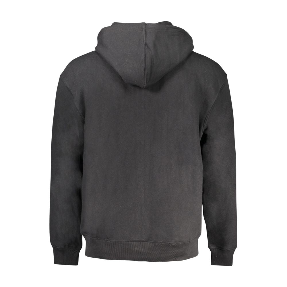 Black Cotton Men's Sweatshirt - ventzia