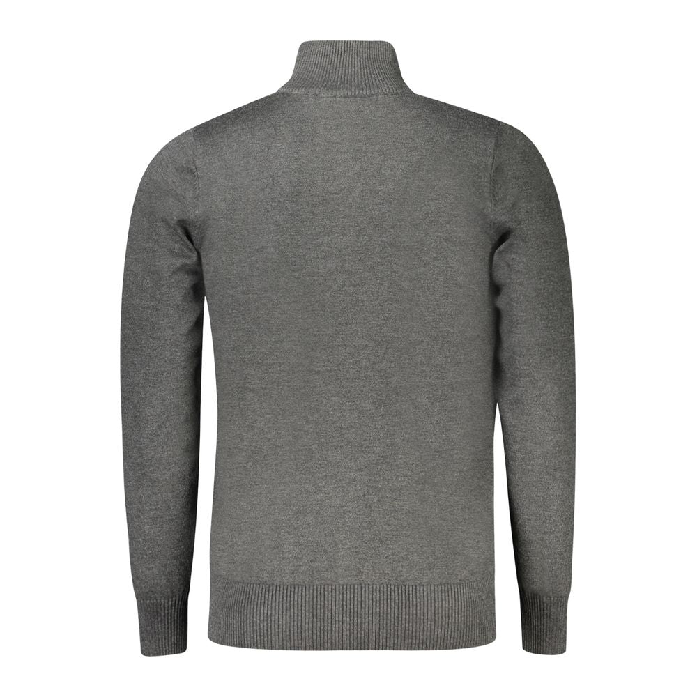 Gray Viscose Men Sweater - ventzia
