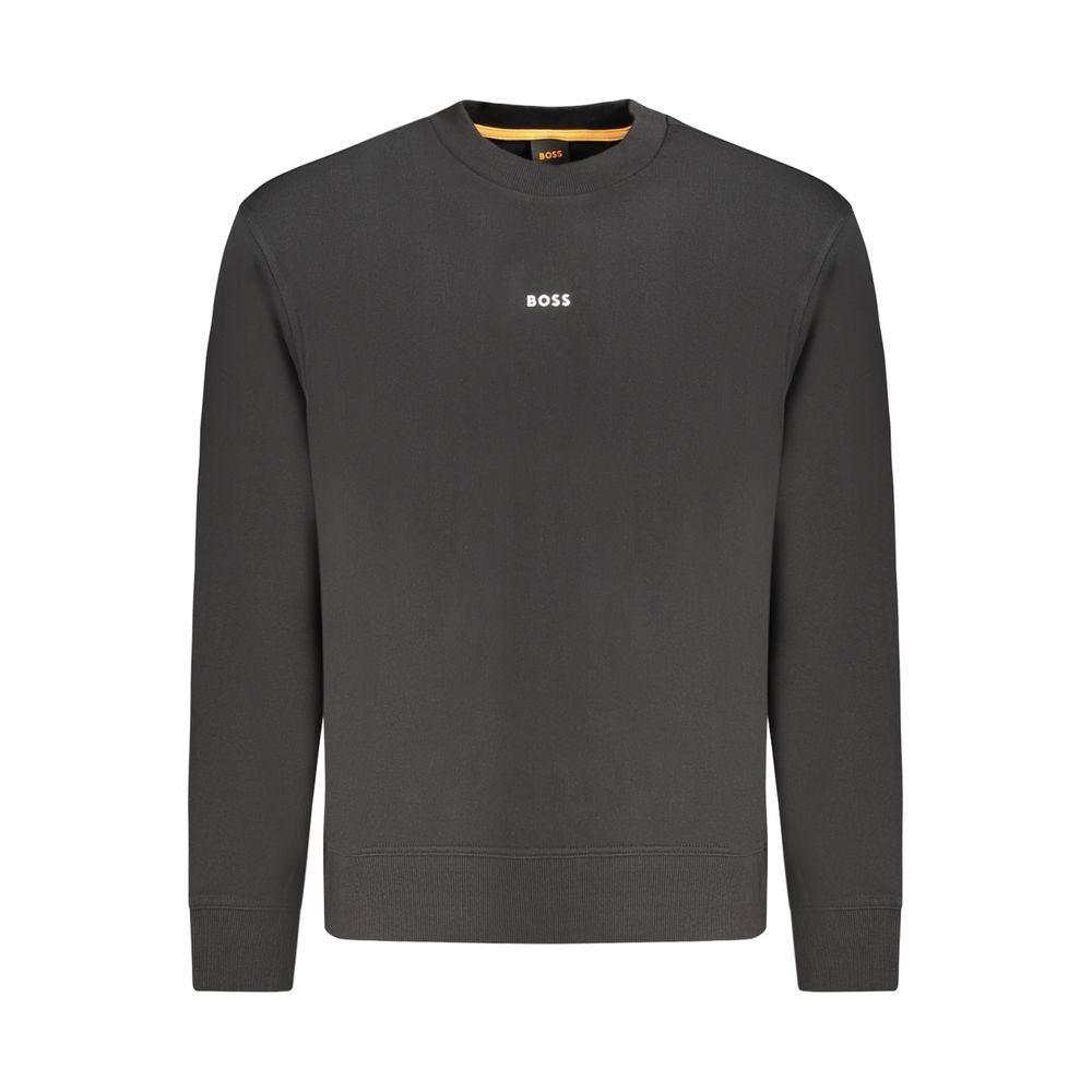 Black Cotton Men Sweatshirt - ventzia
