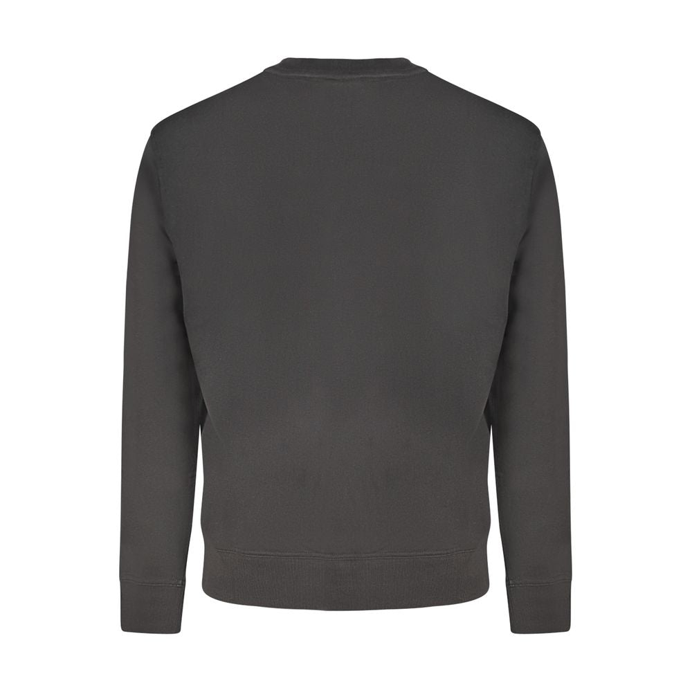 Black Cotton Men Sweatshirt - ventzia