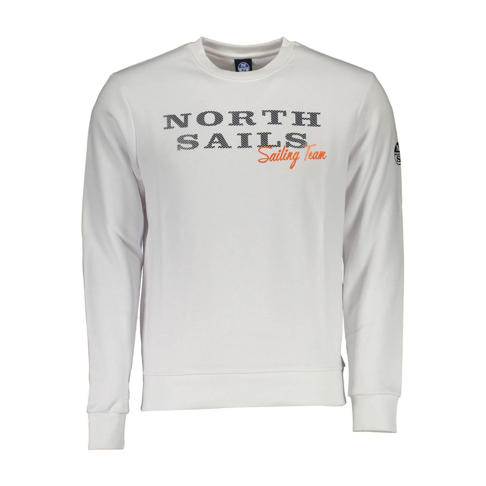 White Cotton Men Sweatshirt - ventzia