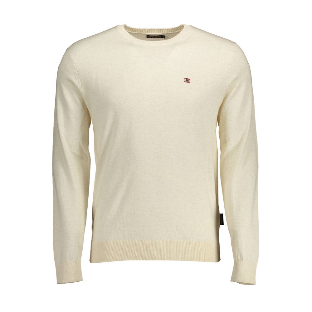 Beige Cotton Men's Long Sleeve Shirt - ventzia