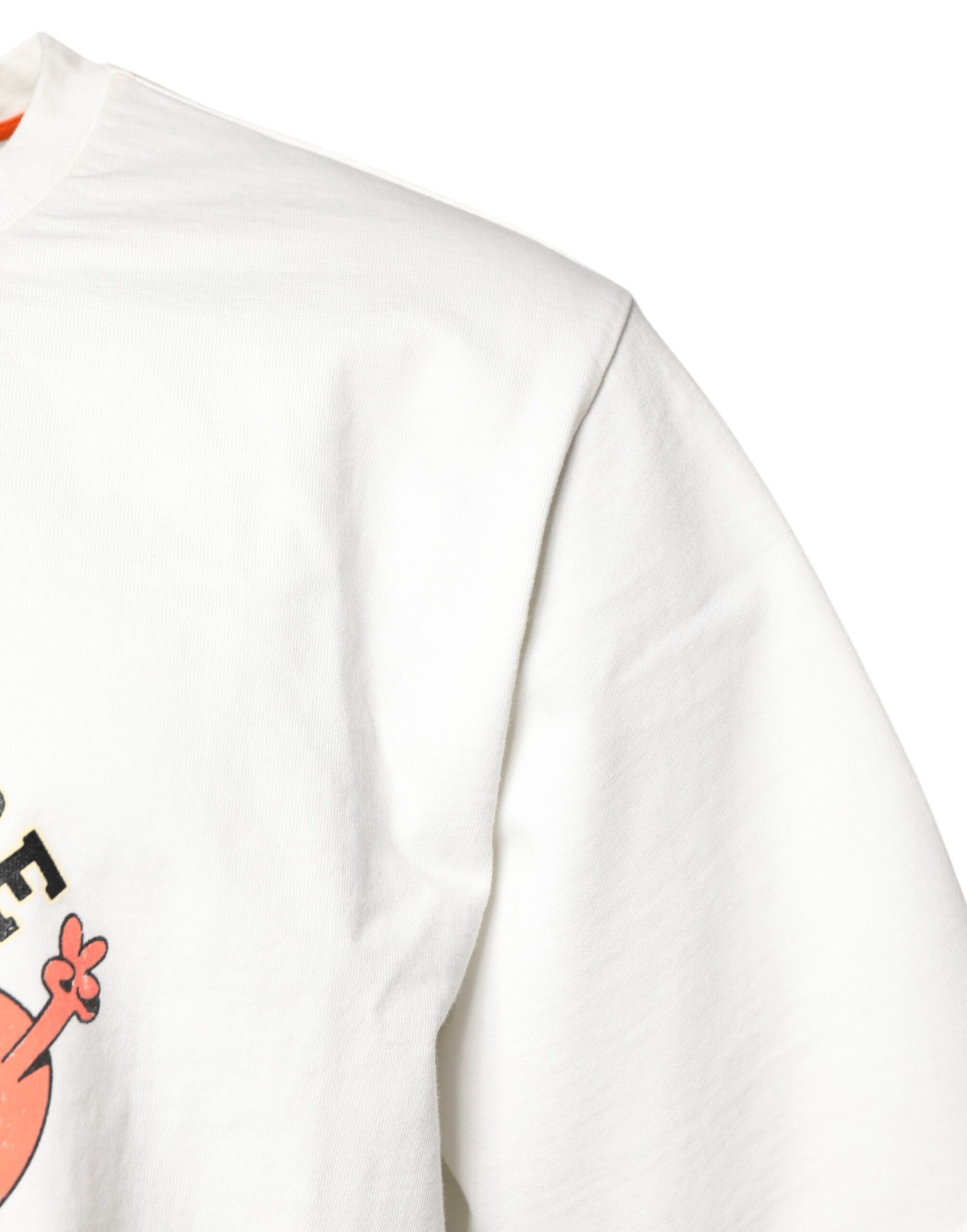 White LOVE & PEACE Print Crew Neck T-shirt - ventzia
