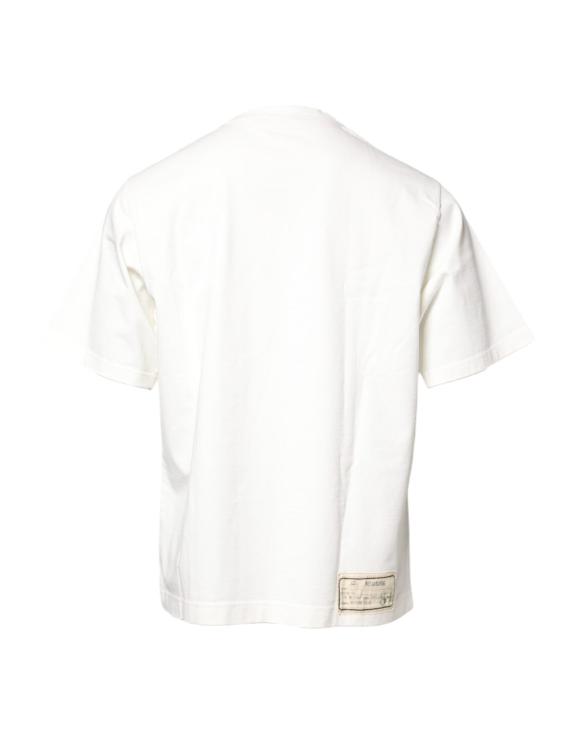 White LOVE & PEACE Print Crew Neck T-shirt - ventzia