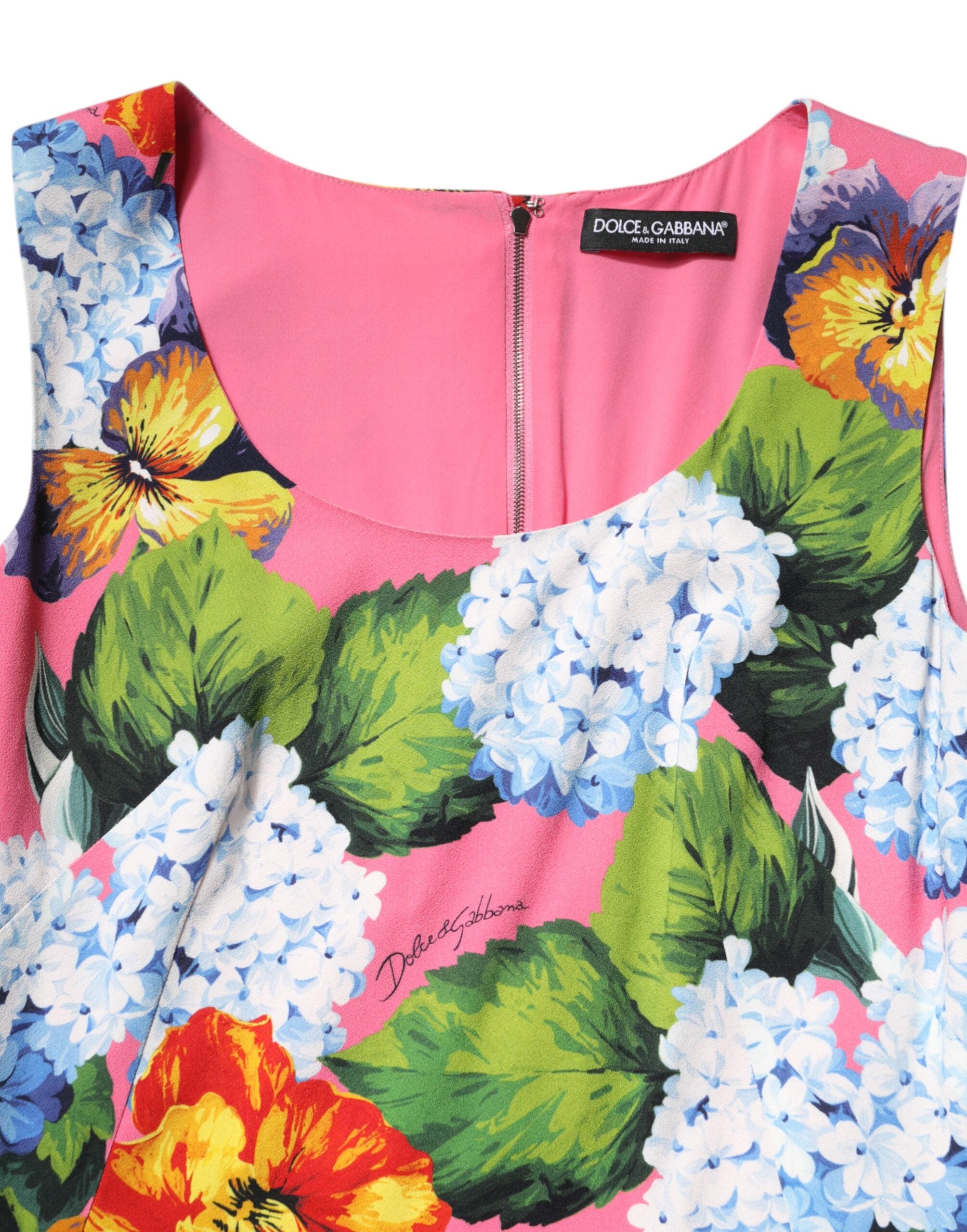 Multicolor Floral Sleeveless Sheath Dress - ventzia