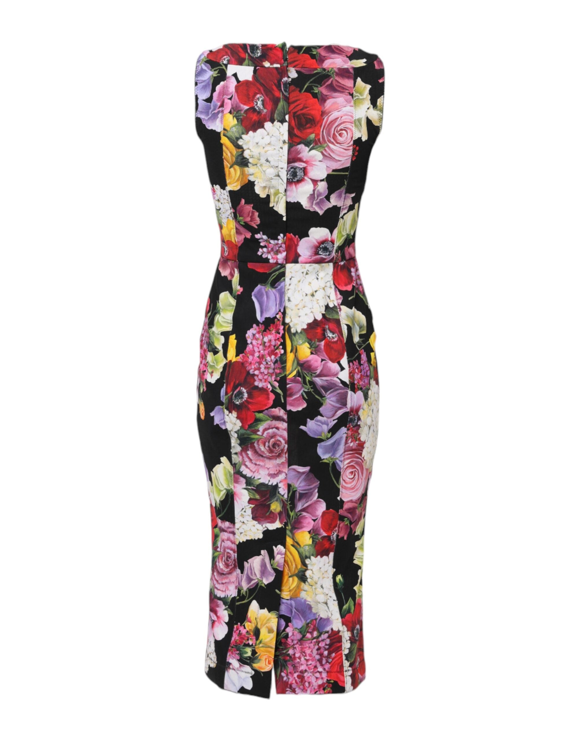Multicolor Ortensia Patchwork Sheath Dress - ventzia