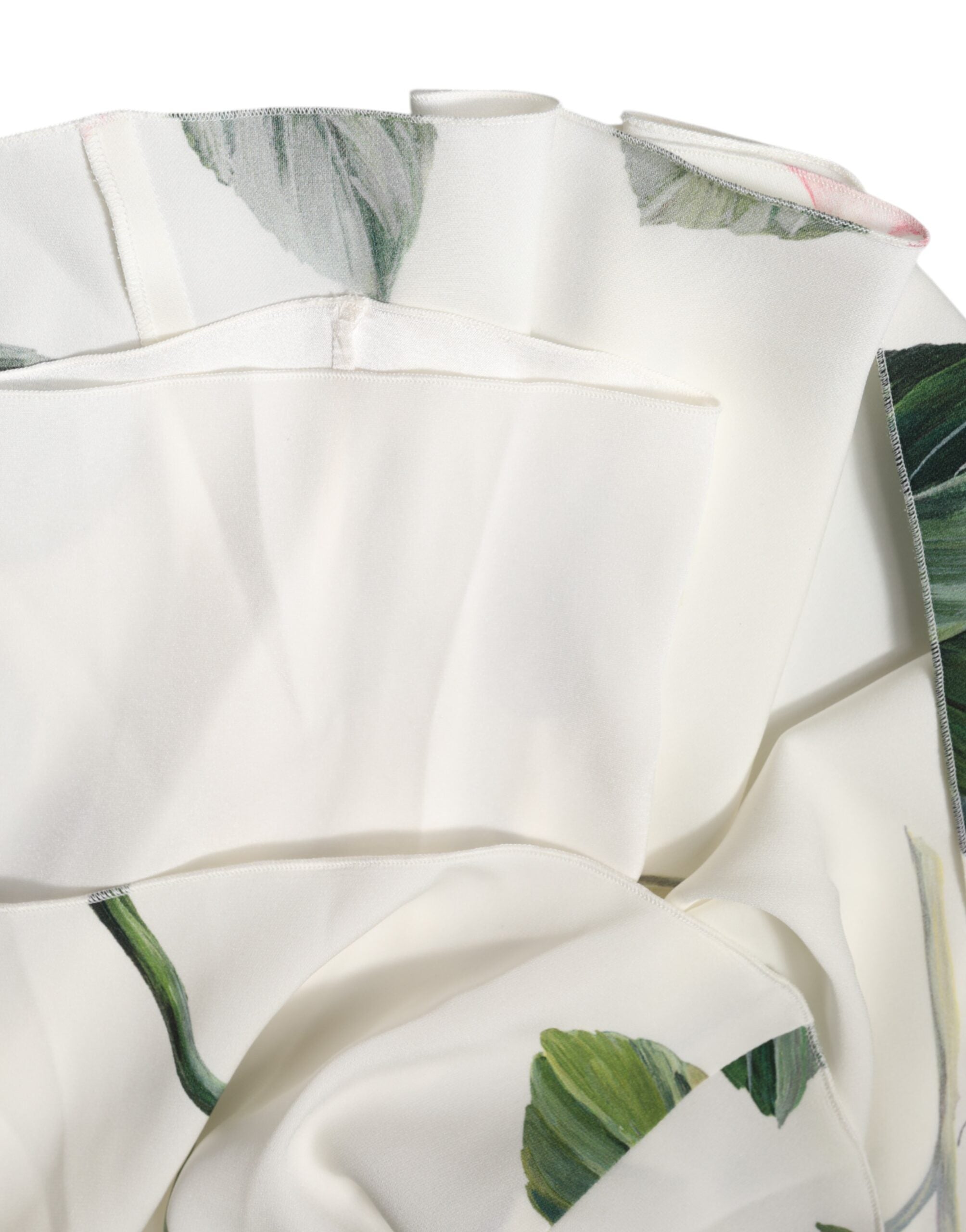 White Floral One Shoulder Sheath Midi Dress - ventzia