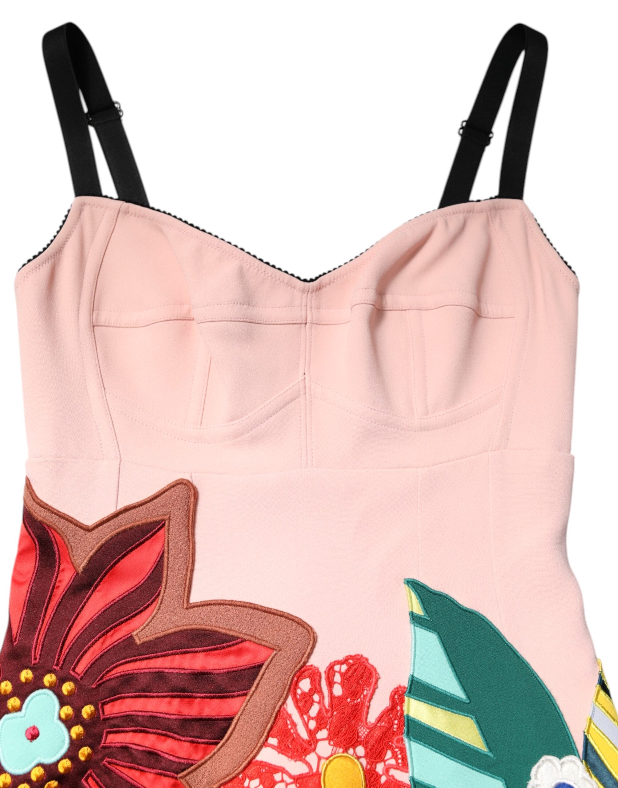 Pink Floral Print Spaghetti Strap Mini Dress - ventzia