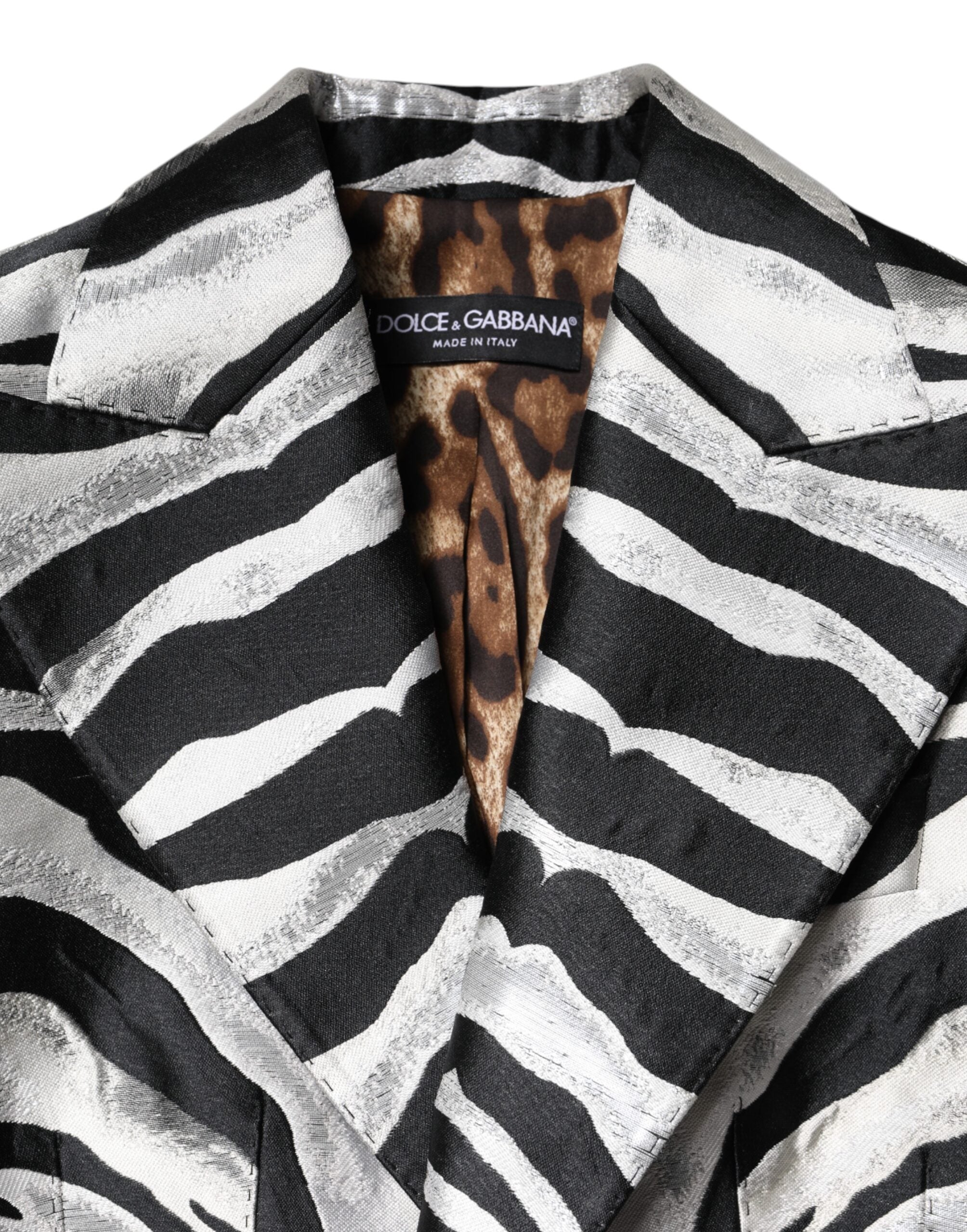 Black White Polyester Women Blazer Jacket - ventzia