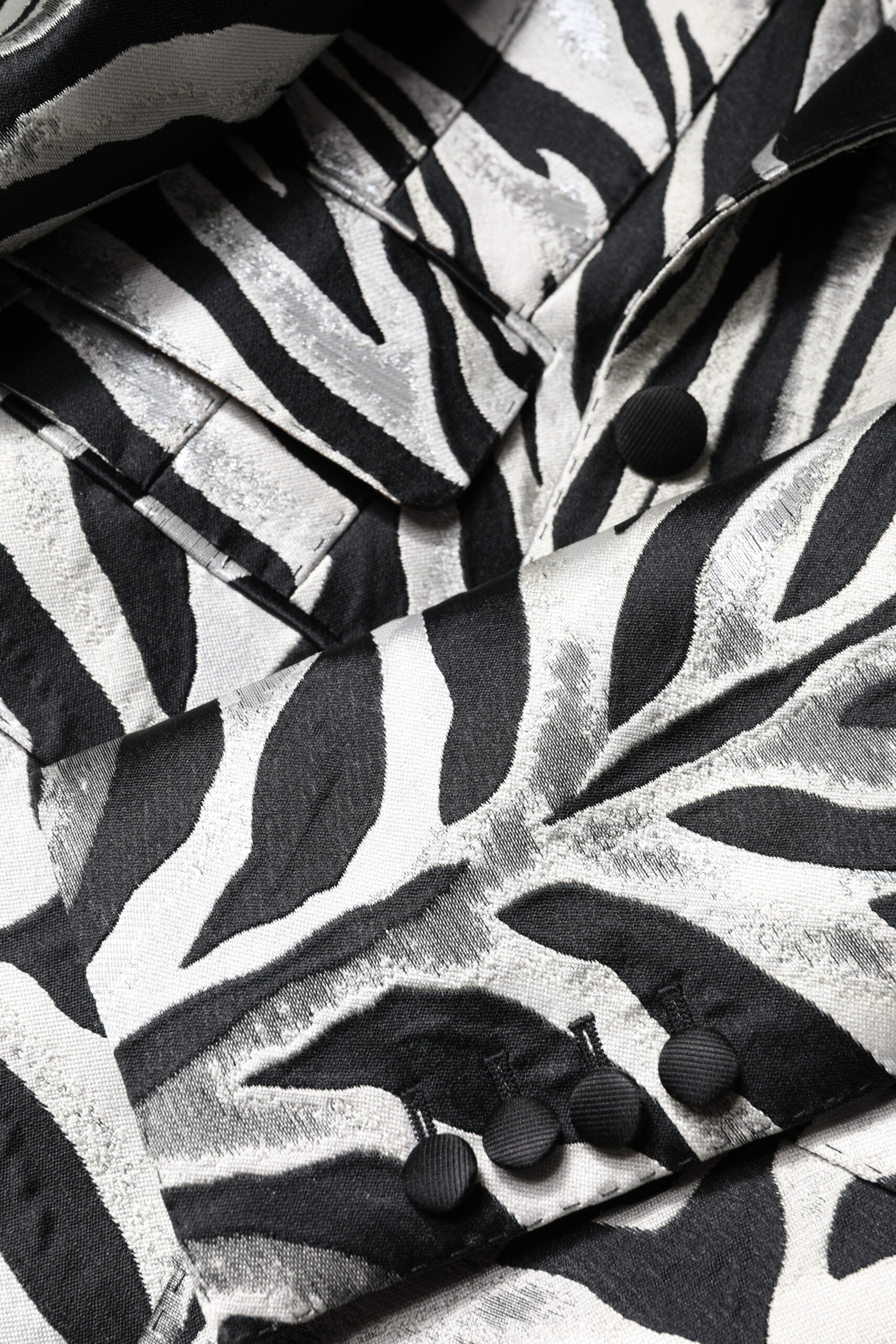 Black White Polyester Women Blazer Jacket - ventzia