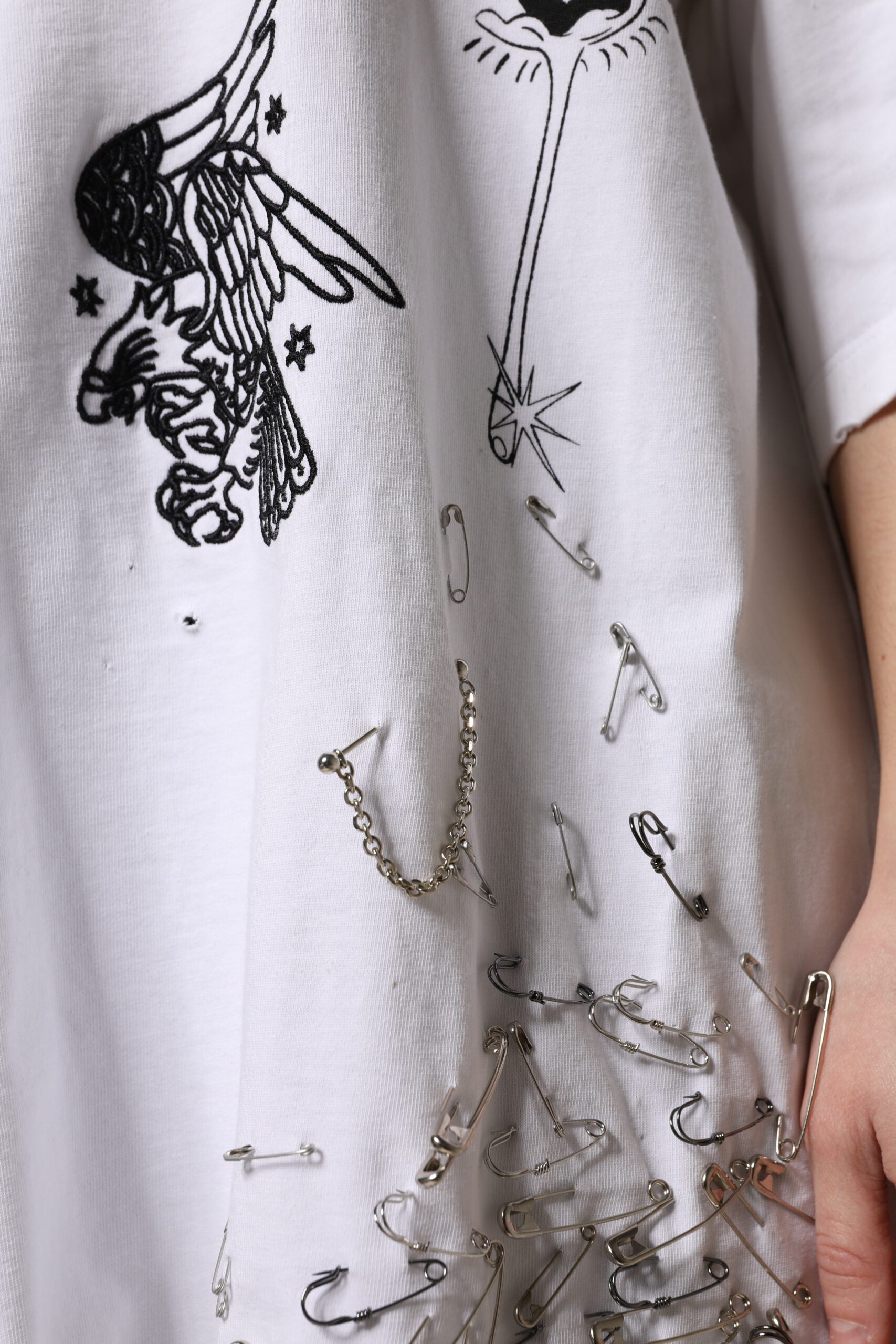 White Cotton DG BLESSED Printed T-shirt - ventzia