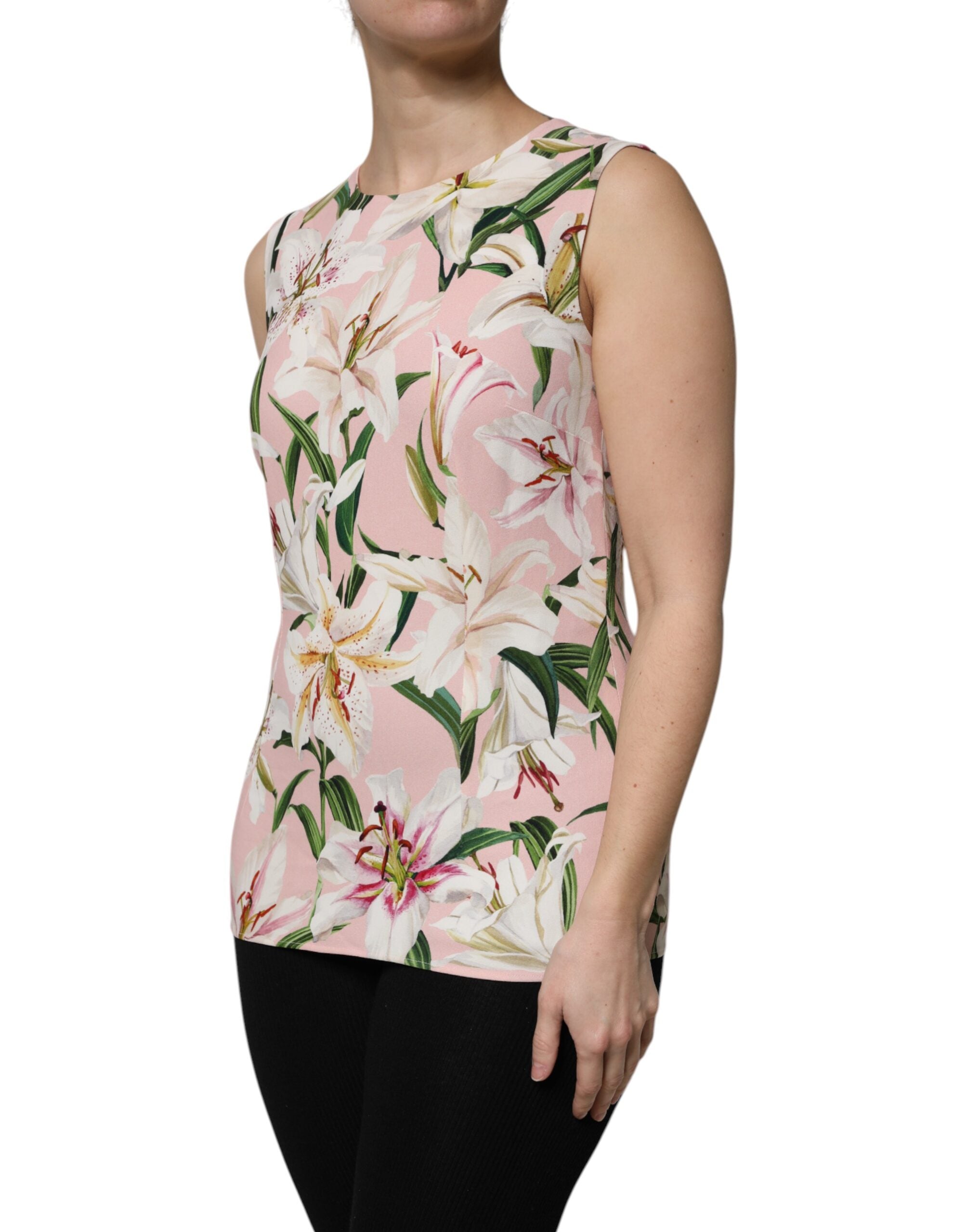 Multicolor Floral Print Round Neck Tank Top - ventzia