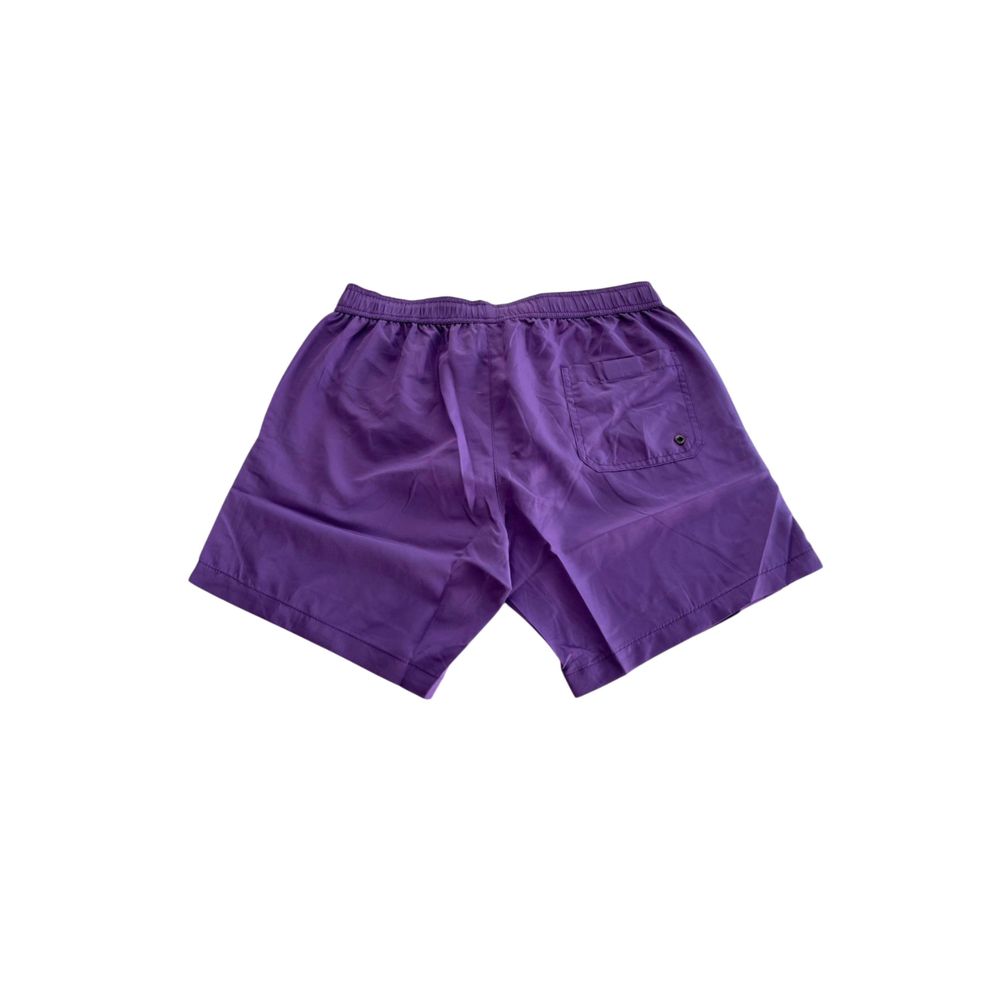 Purple Polyester Men Swim Short - ventzia