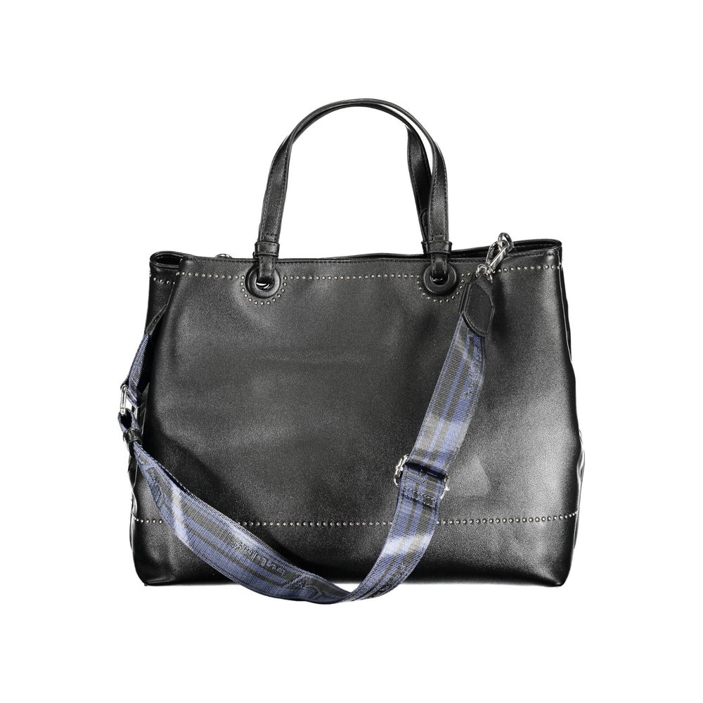 Black Polyethylene Women Handbag - ventzia