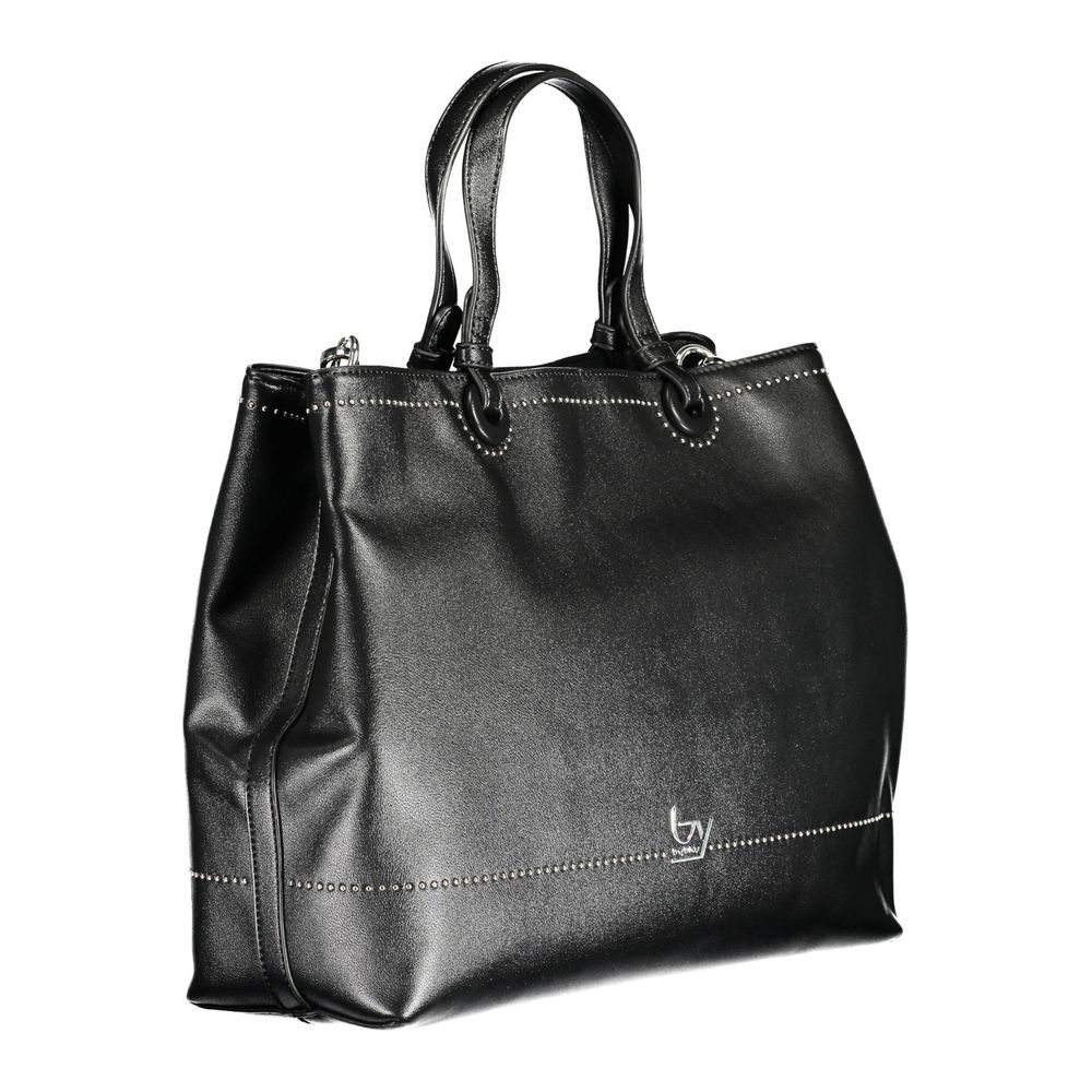 Black Polyethylene Women Handbag - ventzia