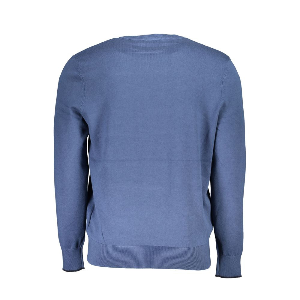 Blue Cotton Sweater - ventzia