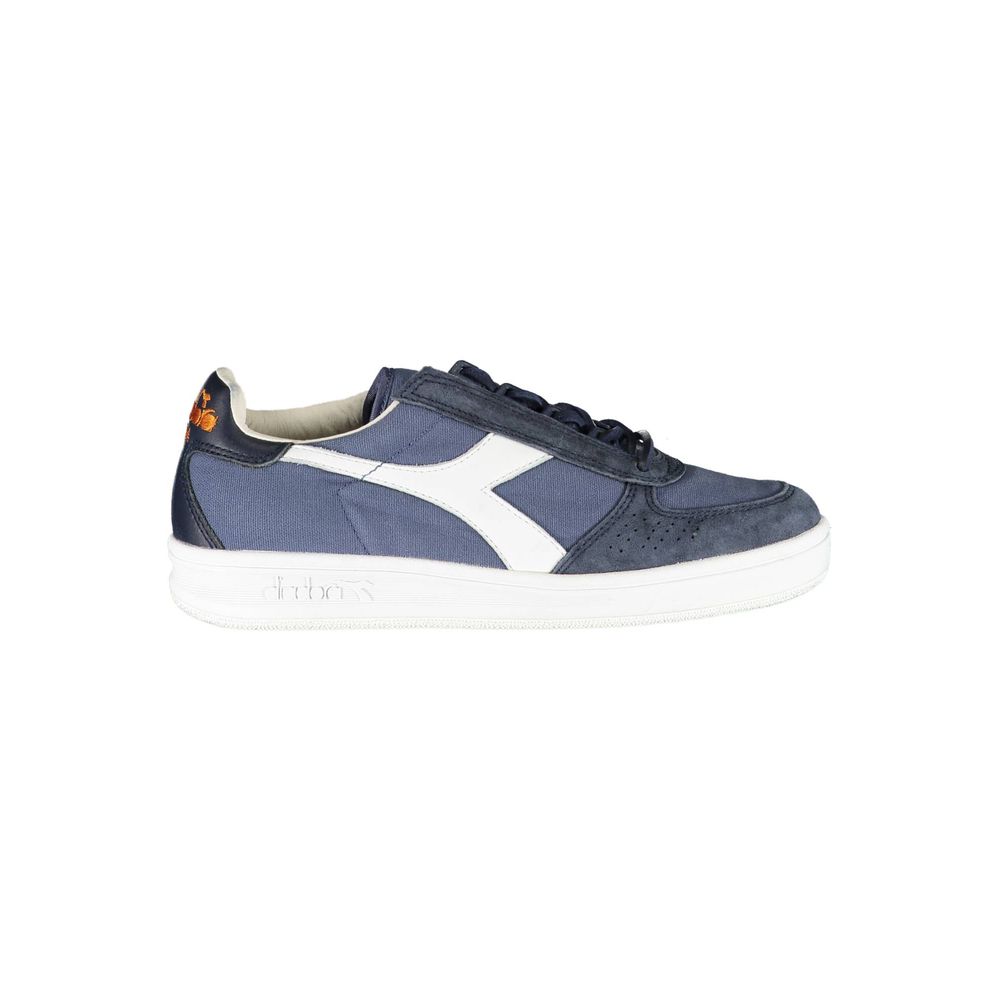 Chic Blue Contrast Lace-Up Sneakers - ventzia