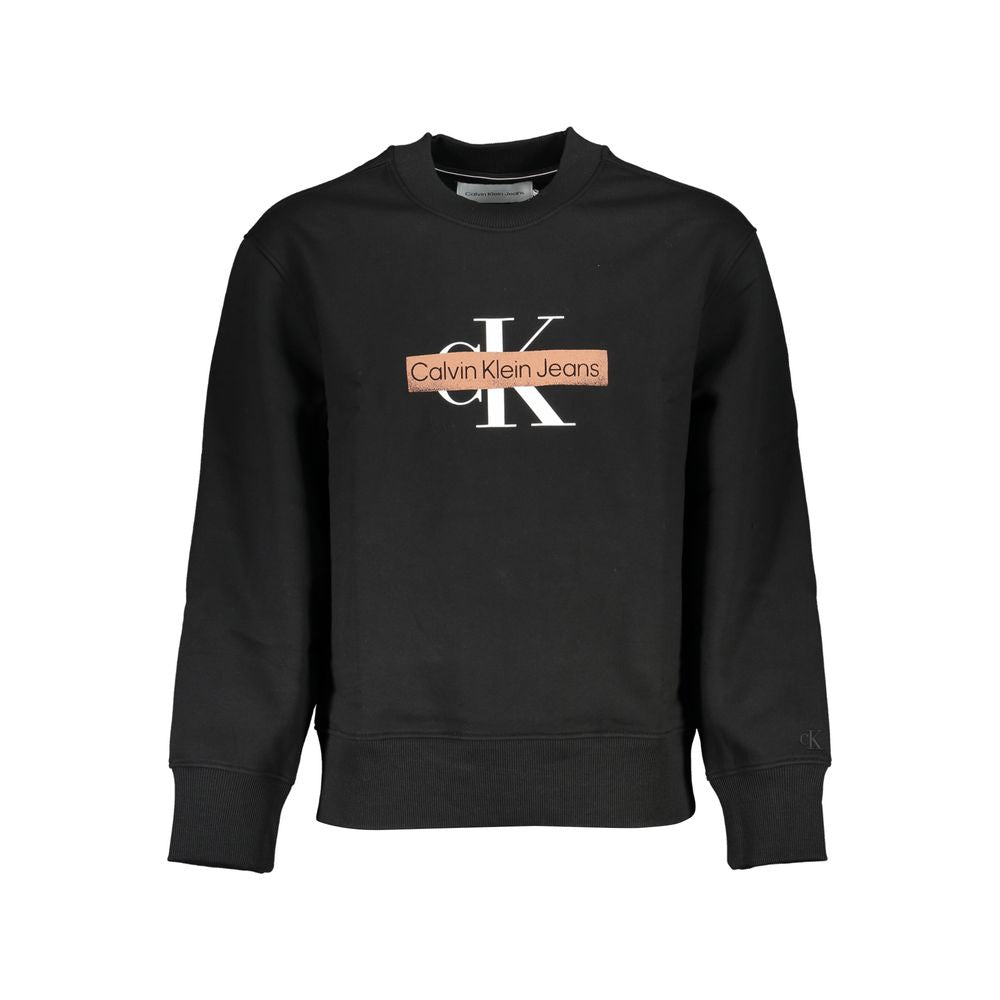 Black Cotton Men's Sweatshirt - ventzia