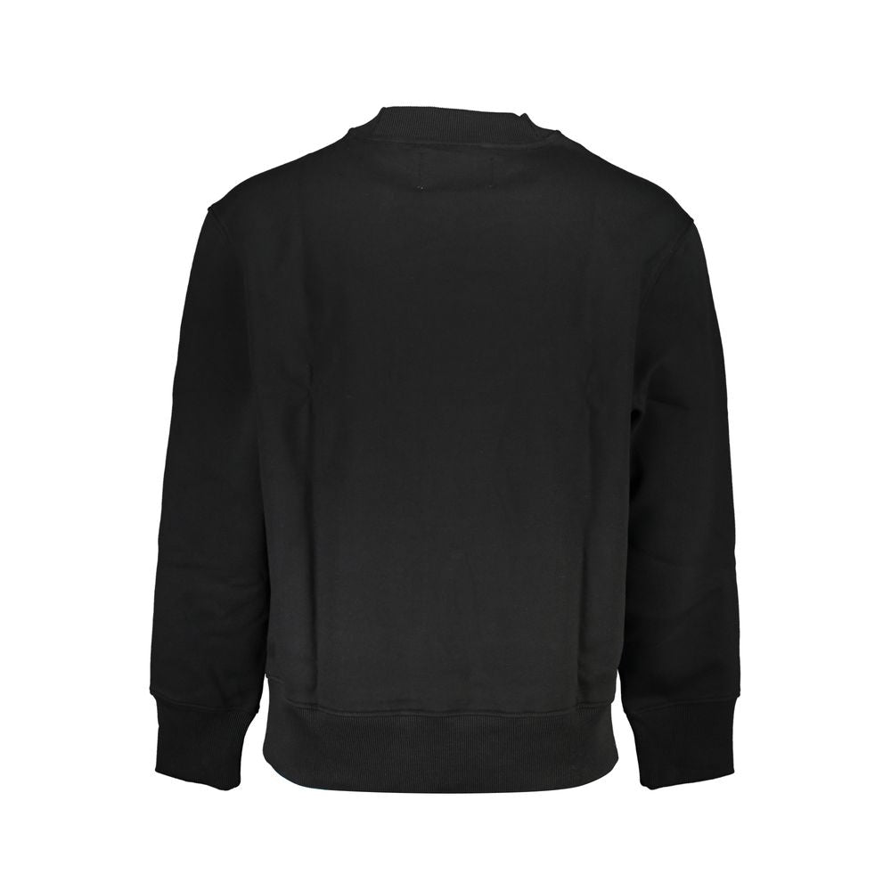 Black Cotton Men's Sweatshirt - ventzia