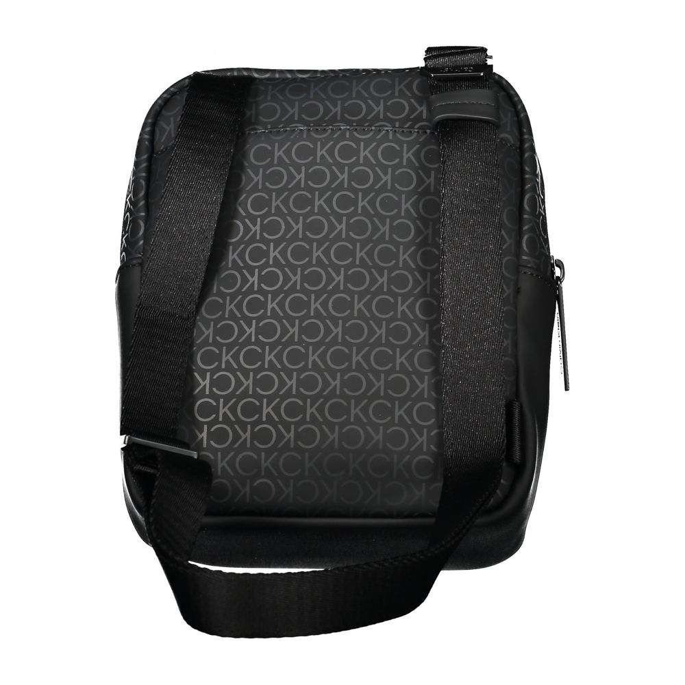 Black Polyester Men Shoulder Bag - ventzia