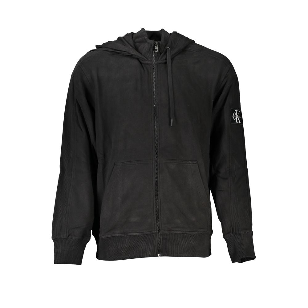 Black Cotton Men's Sweatshirt - ventzia