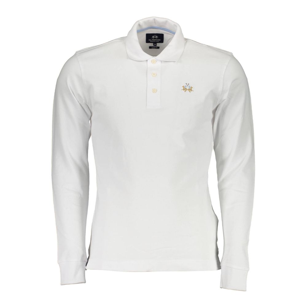 Elegant Slim Fit Polo with Embroidery Details - ventzia