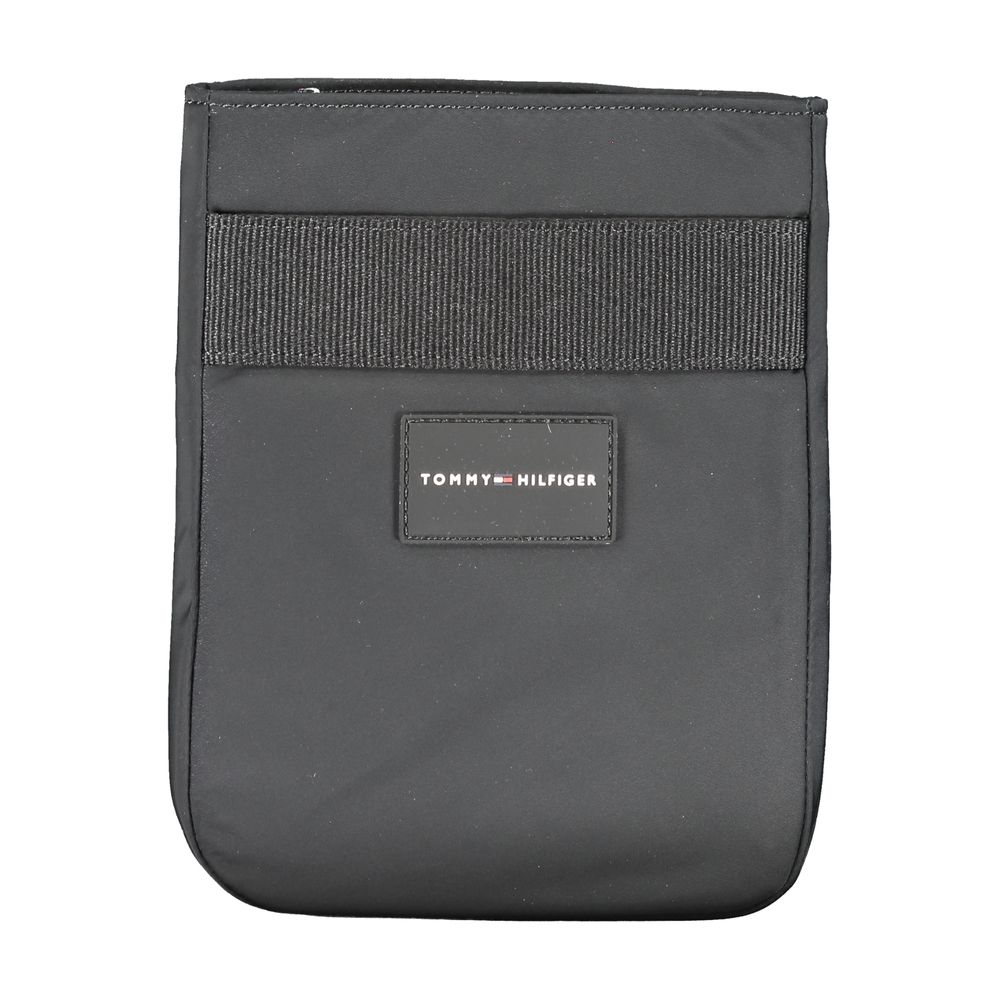 Black Polyester Men's Shoulder Bag - ventzia