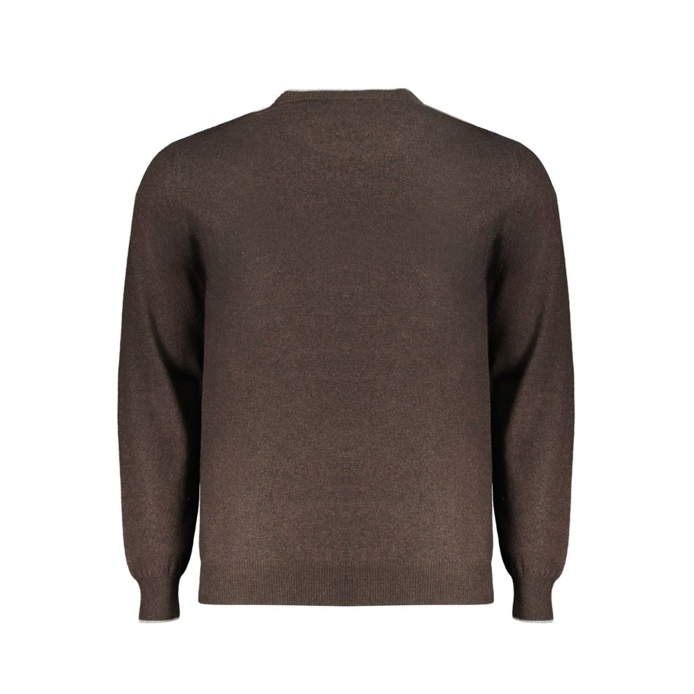 Marrone Wool Men Sweater - ventzia